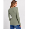 image:imageANRABESS Long Sleeve Shirts for Women Square Neck Tops Ribbed Knit Slim Fit Basic Tee Going Out Fall Fashion ClothingSage Green