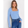 image:imageANRABESS Long Sleeve Shirts for Women Square Neck Tops Ribbed Knit Slim Fit Basic Tee Going Out Fall Fashion ClothingSky Blue