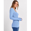 image:imageANRABESS Long Sleeve Shirts for Women Square Neck Tops Ribbed Knit Slim Fit Basic Tee Going Out Fall Fashion ClothingSky Blue