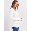 image:imageANRABESS Long Sleeve Shirts for Women Square Neck Tops Ribbed Knit Slim Fit Basic Tee Going Out Fall Fashion ClothingWhite