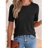 image:imageANRABESS Long Sleeve Sweater for Women Scoop Neck Casual Lightweight Ribbed Knit Pullover Tops 2026 OutfitsBlack
