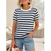 image:imageANRABESS Long Sleeve Sweater for Women Scoop Neck Casual Lightweight Ribbed Knit Pullover Tops 2026 OutfitsBlue White Stripe