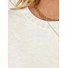 image:imageANRABESS Long Sleeve Sweater for Women Scoop Neck Casual Lightweight Ribbed Knit Pullover Tops 2026 OutfitsWhite