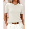 image:imageANRABESS Long Sleeve Sweater for Women Scoop Neck Casual Lightweight Ribbed Knit Pullover Tops 2026 OutfitsWhite