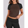 image:imageANRABESS Lounge Sets for Women 2 Piece Foldover Yoga Flare Leggings Pants Crop Tops Casual Y2K Outfits Matching Tracksuit SetBrown Black