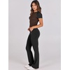 image:imageANRABESS Lounge Sets for Women 2 Piece Foldover Yoga Flare Leggings Pants Crop Tops Casual Y2K Outfits Matching Tracksuit SetBrown Black