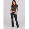 image:imageANRABESS Lounge Sets for Women 2 Piece Foldover Yoga Flare Leggings Pants Crop Tops Casual Y2K Outfits Matching Tracksuit SetBrown Black