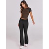 image:imageANRABESS Lounge Sets for Women 2 Piece Foldover Yoga Flare Leggings Pants Crop Tops Casual Y2K Outfits Matching Tracksuit SetBrown Black