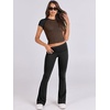 image:imageANRABESS Lounge Sets for Women 2 Piece Foldover Yoga Flare Leggings Pants Crop Tops Casual Y2K Outfits Matching Tracksuit SetBrown Black