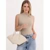 image:imageANRABESS Mock Neck Tops for Women Basic Soft Ribbed Slim Tank Tops Comfy for Yoga Lounge amp Office Versatile Summer ShirtBeige