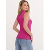 image:imageANRABESS Mock Neck Tops for Women Basic Soft Ribbed Slim Tank Tops Comfy for Yoga Lounge amp Office Versatile Summer ShirtHot Pink