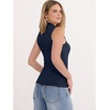 image:imageANRABESS Mock Neck Tops for Women Basic Soft Ribbed Slim Tank Tops Comfy for Yoga Lounge amp Office Versatile Summer ShirtNavy Blue