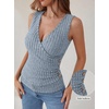 image:imageANRABESS Tank Tops for Women V Neck Sleeveless Sexy Top Ribbed Slim Fitted Tanks 2026 Casual Summer Daily Wear amp Going OutBlue