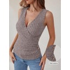 image:imageANRABESS Tank Tops for Women V Neck Sleeveless Sexy Top Ribbed Slim Fitted Tanks 2026 Casual Summer Daily Wear amp Going OutDeep Coffee