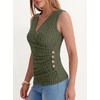 image:imageANRABESS Tank Tops for Women V Neck Sleeveless Sexy Top Ribbed Slim Fitted Tanks 2026 Casual Summer Daily Wear amp Going OutDeep Green