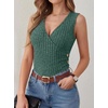image:imageANRABESS Tank Tops for Women V Neck Sleeveless Sexy Top Ribbed Slim Fitted Tanks 2026 Casual Summer Daily Wear amp Going OutGreen