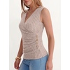 image:imageANRABESS Tank Tops for Women V Neck Sleeveless Sexy Top Ribbed Slim Fitted Tanks 2026 Casual Summer Daily Wear amp Going OutLight Khaki