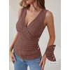 image:imageANRABESS Tank Tops for Women V Neck Sleeveless Sexy Top Ribbed Slim Fitted Tanks 2026 Casual Summer Daily Wear amp Going OutRust Orange