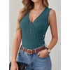 image:imageANRABESS Tank Tops for Women V Neck Sleeveless Sexy Top Ribbed Slim Fitted Tanks 2026 Casual Summer Daily Wear amp Going OutTeal