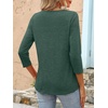 image:imageANRABESS Women 34 Length Sleeve Tops 2026 Summer Tshirts Boat Neck Tunic Shirt Basic Tee Blouse Fall Travel Outfits ClothesForest Green