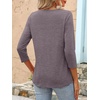 image:imageANRABESS Women 34 Length Sleeve Tops 2026 Summer Tshirts Boat Neck Tunic Shirt Basic Tee Blouse Fall Travel Outfits ClothesTaupe