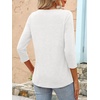 image:imageANRABESS Women 34 Length Sleeve Tops 2026 Summer Tshirts Boat Neck Tunic Shirt Basic Tee Blouse Fall Travel Outfits ClothesWhite