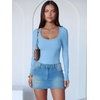 image:imageANRABESS Women Scoop Neck Bodysuits Long Sleeve Tops 2026 Fall Slim Fit Ribbed Knit Sexy Soft Basic Shirts Fashion OutfitsLight Blue