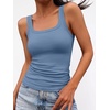 image:imageANRABESS Women Tank Tops Square Neck Fitted Tops 2026 Summer Basic Slim Sleeveless Shirts Casual Cute Travel Vacation ClothesLight Blue
