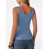 image:imageANRABESS Women Tank Tops Square Neck Fitted Tops 2026 Summer Basic Slim Sleeveless Shirts Casual Cute Travel Vacation ClothesLight Blue