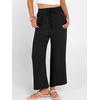 image:imageANRABESS Women Wide Leg Pants Summer Palazzo High Waisted Casual Loose Lounge Flowy Capri Cropped Beach Trousers Work OutfitsBlack
