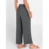 image:imageANRABESS Women Wide Leg Pants Summer Palazzo High Waisted Casual Loose Lounge Flowy Capri Cropped Beach Trousers Work OutfitsDark Gray