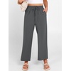 image:imageANRABESS Women Wide Leg Pants Summer Palazzo High Waisted Casual Loose Lounge Flowy Capri Cropped Beach Trousers Work OutfitsDark Gray