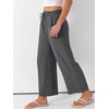 image:imageANRABESS Women Wide Leg Pants Summer Palazzo High Waisted Casual Loose Lounge Flowy Capri Cropped Beach Trousers Work OutfitsDark Gray