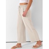 image:imageANRABESS Women Wide Leg Pants Summer Palazzo High Waisted Casual Loose Lounge Flowy Capri Cropped Beach Trousers Work OutfitsLight Yellow