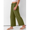 image:imageANRABESS Women Wide Leg Pants Summer Palazzo High Waisted Casual Loose Lounge Flowy Capri Cropped Beach Trousers Work OutfitsOlive Green