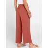 image:imageANRABESS Women Wide Leg Pants Summer Palazzo High Waisted Casual Loose Lounge Flowy Capri Cropped Beach Trousers Work OutfitsOrange Red