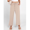 image:imageANRABESS Women Wide Leg Pants Summer Palazzo High Waisted Casual Loose Lounge Flowy Capri Cropped Beach Trousers Work OutfitsParchment