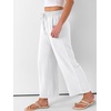 image:imageANRABESS Women Wide Leg Pants Summer Palazzo High Waisted Casual Loose Lounge Flowy Capri Cropped Beach Trousers Work OutfitsWhite