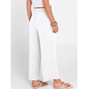 image:imageANRABESS Women Wide Leg Pants Summer Palazzo High Waisted Casual Loose Lounge Flowy Capri Cropped Beach Trousers Work OutfitsWhite