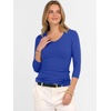 image:imageANRABESS Womens 34 Length Sleeve Ribbed Knit TopsampShirts V Neck Slim Fit Soft Medium Stretch Summer Casual Basic OutfitsRoyal Blue