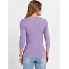 image:imageANRABESS Womens 34 Sleeve Scoop Neck Tops Ribbed Knit Slim Fitted Casual Basic Tee Shirts 2026 Fall Trendy Going Out TShirtLight Purple