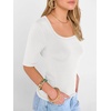 image:imageANRABESS Womens Half Sleeve Tops Square Neck Slim Fit TShirt Summer 2026 Fashion Casual Basic Tee Shirts Spring Work OutfitsWhite