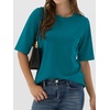 image:imageANRABESS Womens Half Sleeve Tops Summer Basic Tee Crew Neck Casual Soft WrinkleFree Fabric TShirts 2026 Trendy ClothesLake