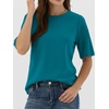 image:imageANRABESS Womens Half Sleeve Tops Summer Basic Tee Crew Neck Casual Soft WrinkleFree Fabric TShirts 2026 Trendy ClothesLake