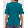 image:imageANRABESS Womens Half Sleeve Tops Summer Basic Tee Crew Neck Casual Soft WrinkleFree Fabric TShirts 2026 Trendy ClothesLake