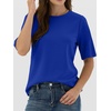 image:imageANRABESS Womens Half Sleeve Tops Summer Basic Tee Crew Neck Casual Soft WrinkleFree Fabric TShirts 2026 Trendy ClothesRoyal Blue