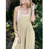 image:imageANRABESS Womens Jumpsuits Overalls Linen Wide Leg Jumpers Casual Summer Fall Outfits 2026 Beach Vacation Clothes with PocketsApricot