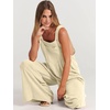 image:imageANRABESS Womens Jumpsuits Overalls Linen Wide Leg Jumpers Casual Summer Fall Outfits 2026 Beach Vacation Clothes with PocketsApricot