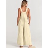 image:imageANRABESS Womens Jumpsuits Overalls Linen Wide Leg Jumpers Casual Summer Fall Outfits 2026 Beach Vacation Clothes with PocketsApricot