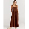 image:imageANRABESS Womens Jumpsuits Overalls Linen Wide Leg Jumpers Casual Summer Fall Outfits 2026 Beach Vacation Clothes with PocketsDark Brown